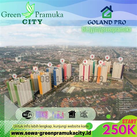 Unit Pojok Green Pramuka City Tower Pino - 2br Design Estetik - balustradellc