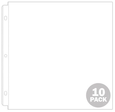 Universal 12 x 12 Page Protectors for 3-Ring Albums - balustradellc