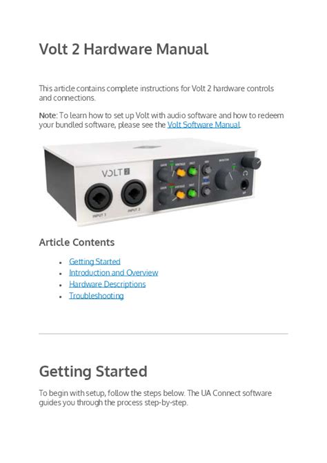 Universal Audio Volt 2 Manual | ManualsLib - balustradellc