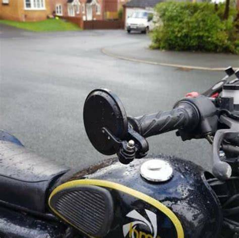 Universal Round Foldable Bar End Side Mirror - raincitystudios.com
