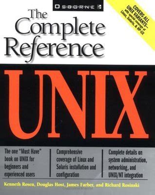 Read Online Unix The Complete Reference Complete Reference Series By Kenneth H Rosen