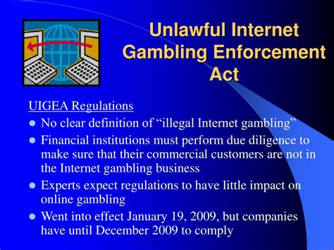 Unlawful Internet Gambling Enforcement Act - Federal … - balustradellc