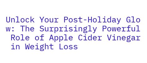 Unlock Winter Weight Loss: The Surprisingly Powerful Role of Apple ... - balustradellc