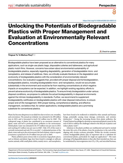 Unlocking the Potentials of Biodegradable Plastics with Proper ... - wintechmobiles.com
