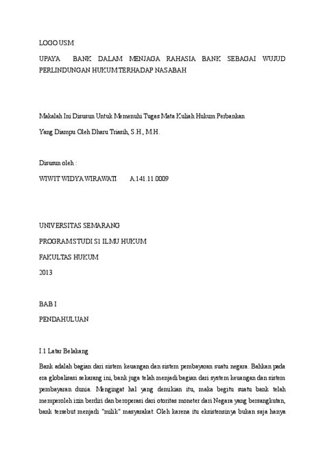 UPAYA BANK DALAM MENJAGA RAHASIA BANK SEBAGAI WUJUD PERLINDUNGAN HUKUM ... - balustradellc
