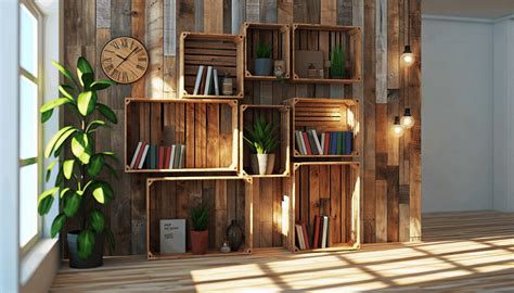 Upcycle Wooden Crates Into Shelving Units - North Carolina Card - raincitystudios.com