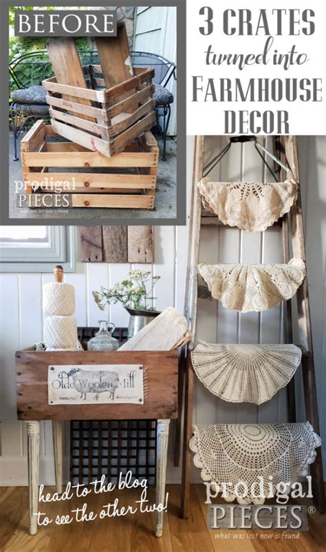 Upcycled Crates for Farmhouse Decor - raincitystudios.com