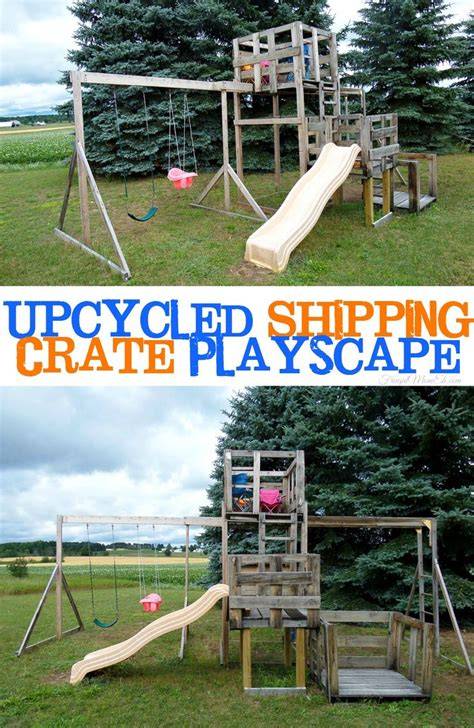 Upcycled Shipping Crate Playscape DIY Project - raincitystudios.com