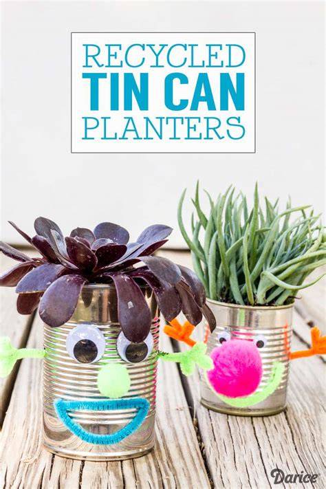 Upcycled Tin Can Planter, Earth Day Craft || Crayola CIY - raincitystudios.com