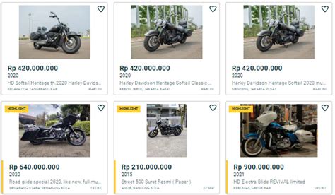 Update Harga-Harley Davidson Bekas (Second) - balustradellc