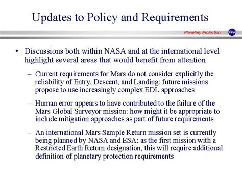 Updates in NASA Policy and Practice in Planetary Protection - wintechmobiles.com