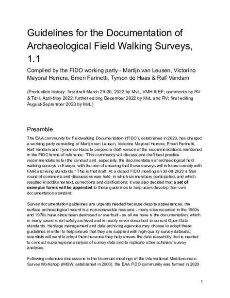 Updating the Archaeological Field Guidelines Placeholder - raincitystudios.com