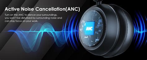 Upgrade ANC & ENC Headset with Microphone for PC, Wireless Headset … - balustradellc