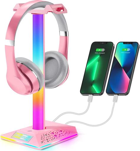 Upgraded RGB Gaming Headphones Stand, Headset Stand with … - balustradellc