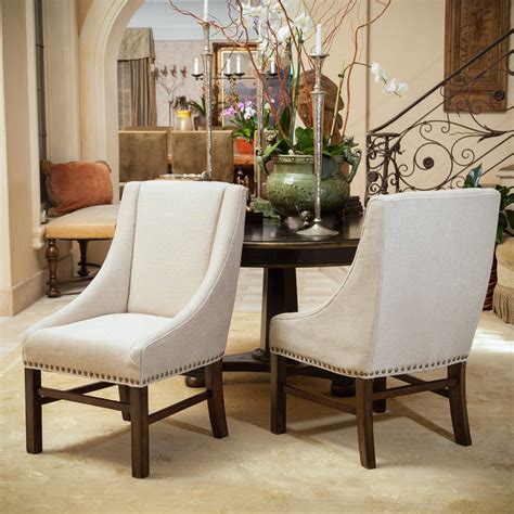 Upholstered Dining Chairs Set of 2, Fabric Armchairs with ... - Target - balustradellc