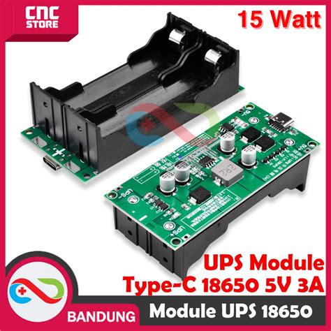 UPS Module 18650 Type-C 5V 3A / 12V 1A – Modul UPS Charge - balustradellc