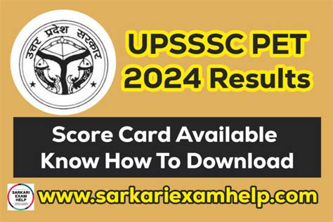 UPSSSC PET Result 2024 (Out), Get Direct Link To Download …