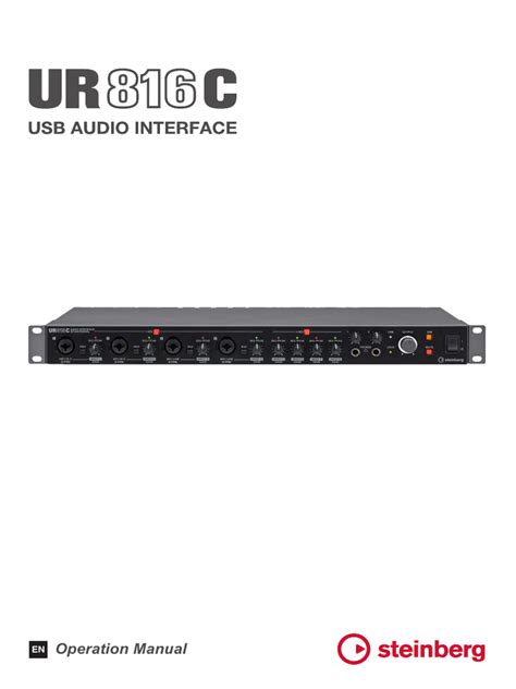 UR816C Operation Manual - Steinberg - balustradellc