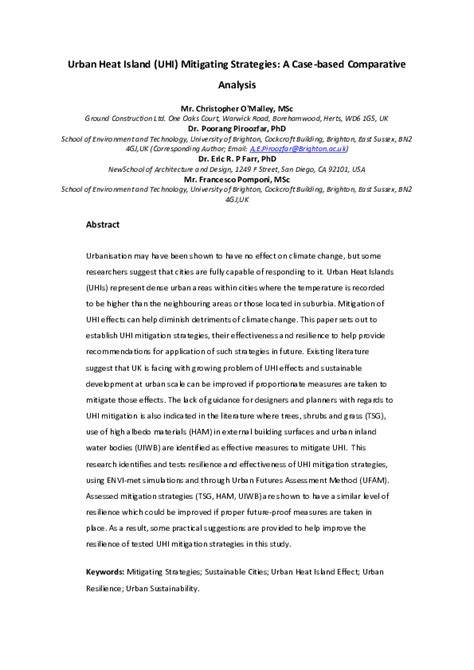 Urban Heat Island (UHI) mitigating strategies: A case-based comparative ... - raincitystudios.com