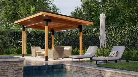 Urban Pavilion: Low-Sloped Roof Gazebo - balustradellc