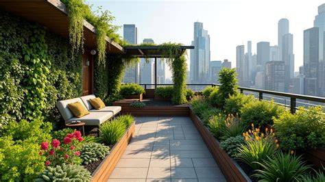 Urban Rooftop Garden Ideas - HomeDesignsAI - raincitystudios.com