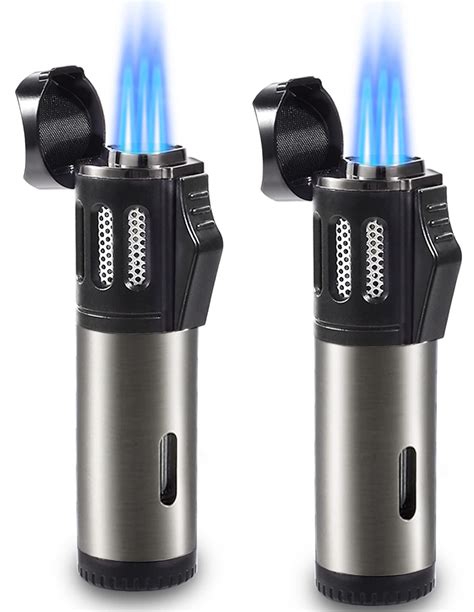 Urgrette 2 Pack Torch Lighter Triple 3 Jet Flame Butane Gas Lighter ... - balustradellc