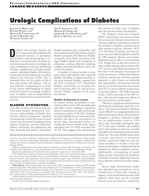 Urologic Complications of Diabetes - American Diabetes … - muktibox.com