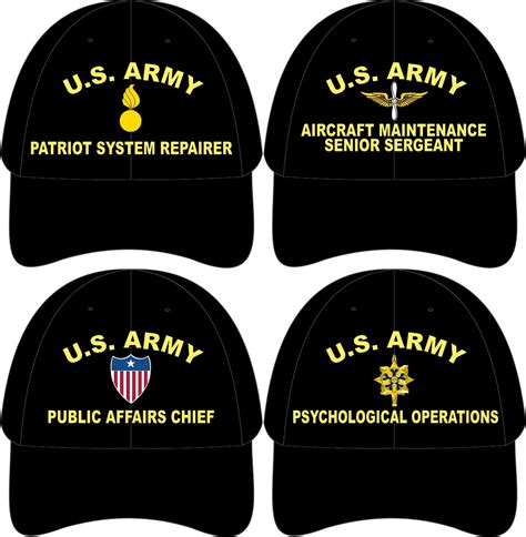 US Army MOS Custom Embroidered Caps - Custom …