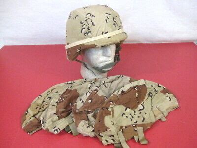 US Army PASGT Helmet made w/Kevlar - Chocolate Chip Cover SZ …