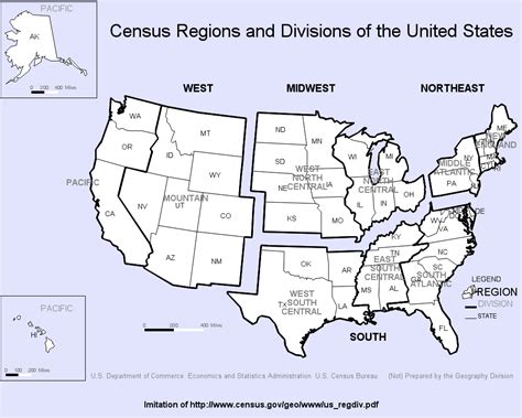 US Census Regions SAS/Graph GMAP