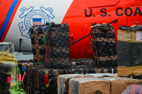 US Coast Guard offloads thousands of pounds of drugs seized in eastern Pacific Ocean