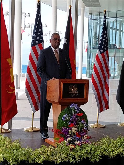 US Defense Secretary Austin meets with Papua New Guinea leaders about boosting security ties
