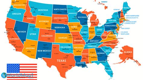 US Map with State Names Free Download