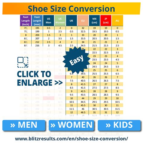 US Shoe Size Chart Conversion to Centimeters: Get the Perfect Fit Every Time!