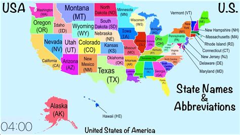 US State Abbreviations - WorldAtlas