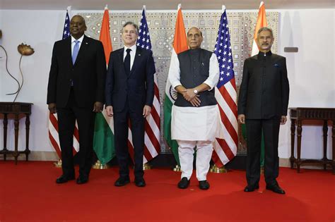 US and India reaffirm security ties as their top diplomats and defense officials hold talks