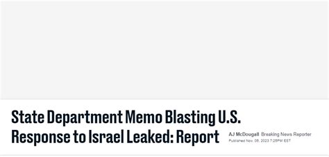 US diplomats slam Israel policy in leaked memo