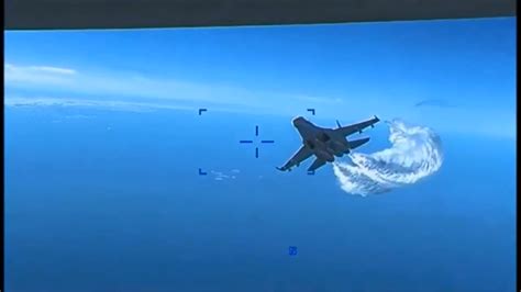US releases video of Russian jet dumping fuel on its drone