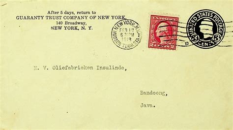 USA: 1930 New York to Bandoeng, Java • EUR 13,80