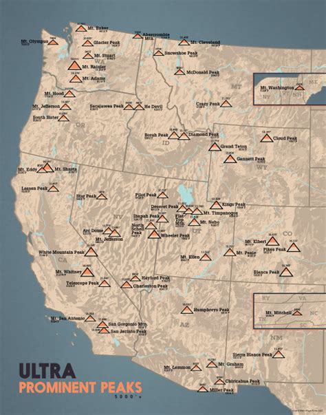 USA Peaks with 6000 feet of Prominence - Peakbagger.com