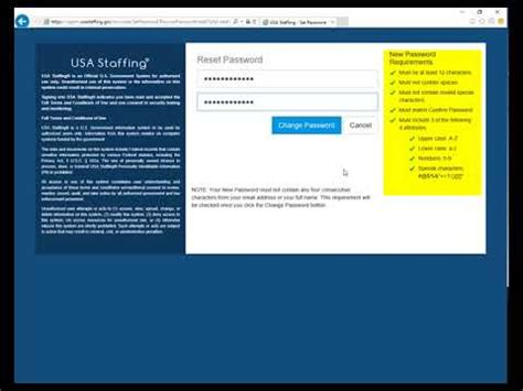 USA Staffing: Password Reset - YouTube