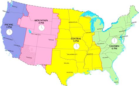 USA Time Zone Map, Current Local Time in USA