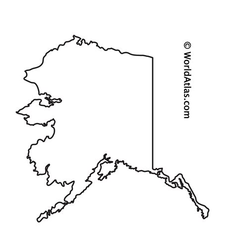 USAPrintables Alaska State Outline Map 2 State of Alaska Coloring Pages
