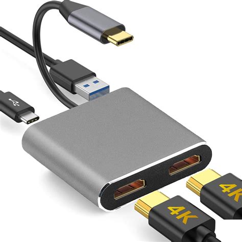 USB C to HDMI Adapter, 4K Type-C to HDMI Cable for MacBook