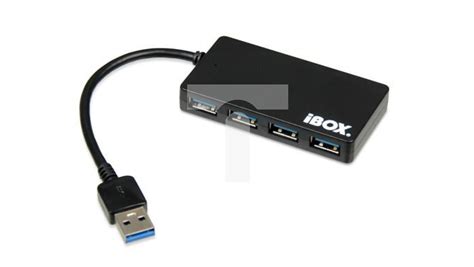 USB HUB USB 3.0 BLACK 4-Ports SLIM I-BOX (IUH3F56)