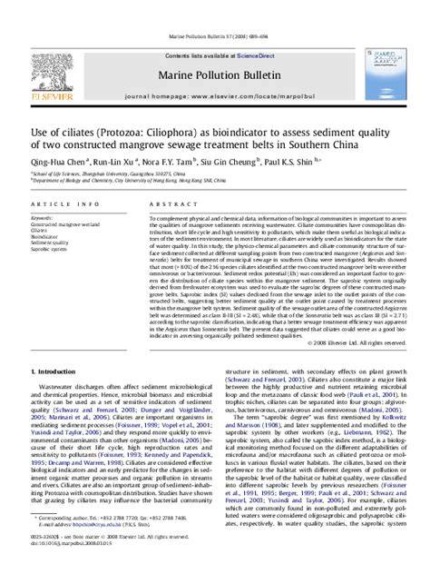 Use of ciliates (Protozoa: Ciliophora) as bioindicator to assess ... - raincitystudios.com