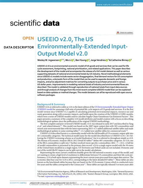 USEEIO v2.0, The US Environmentally-Extended Input …