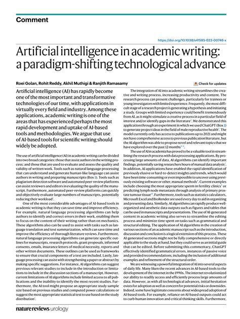 Using artificial intelligence in academic writing and research: An ... - balustradellc