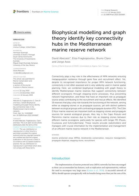 Using biophysical modelling and marine connectivity to ... - Springer - raincitystudios.com