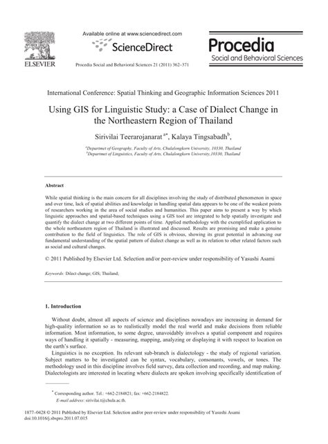 Using GIS for Linguistic Study: A Case of Dialect Change in the ... - wintechmobiles.com
